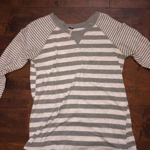 Gray Striped Long Sleeve